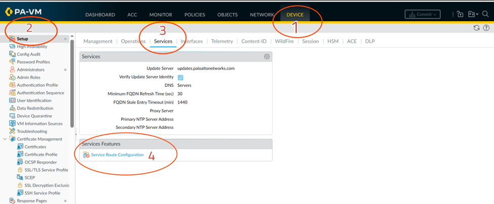 Service Route in Palo Alto | Role based authentication | Running & Candidate configurations | Backup configurations 2 image 100