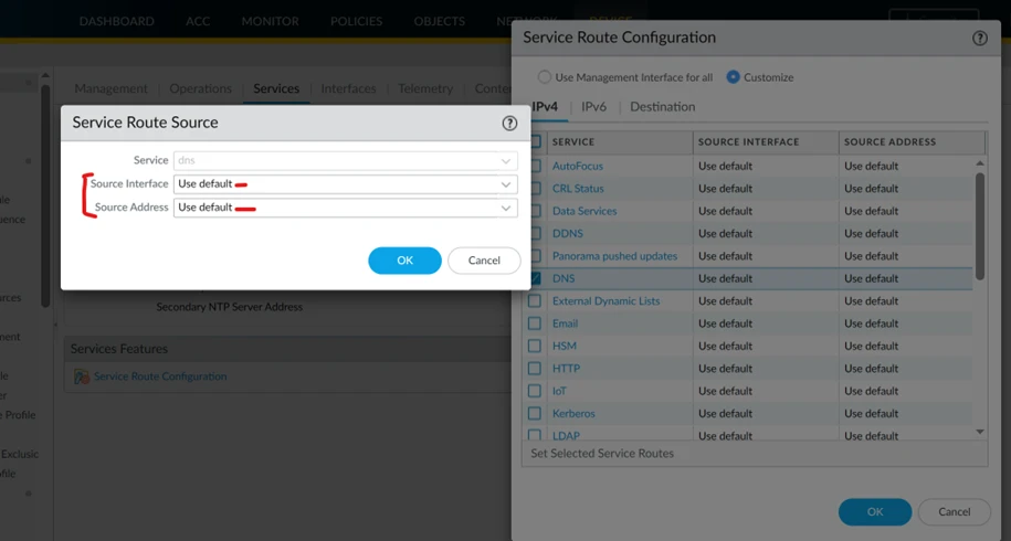 Service Route in Palo Alto | Role based authentication | Running & Candidate configurations | Backup configurations 5 image 103