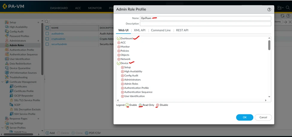 Service Route in Palo Alto | Role based authentication | Running & Candidate configurations | Backup configurations 9 image 107