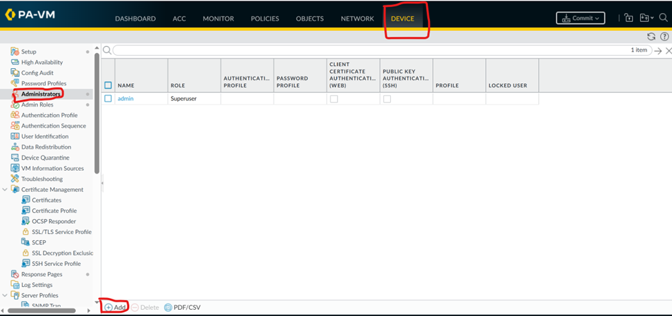 Service Route in Palo Alto | Role based authentication | Running & Candidate configurations | Backup configurations 10 image 108