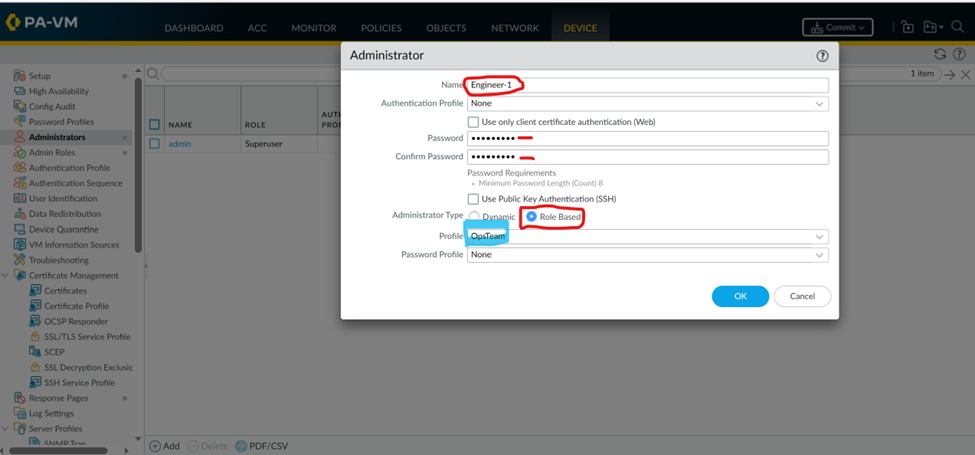 Service Route in Palo Alto | Role based authentication | Running & Candidate configurations | Backup configurations 11 image 109