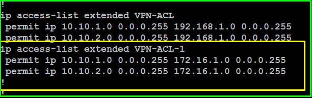 IPsec Site to Site VPN Different Scenarios Configuration 15 access-list
