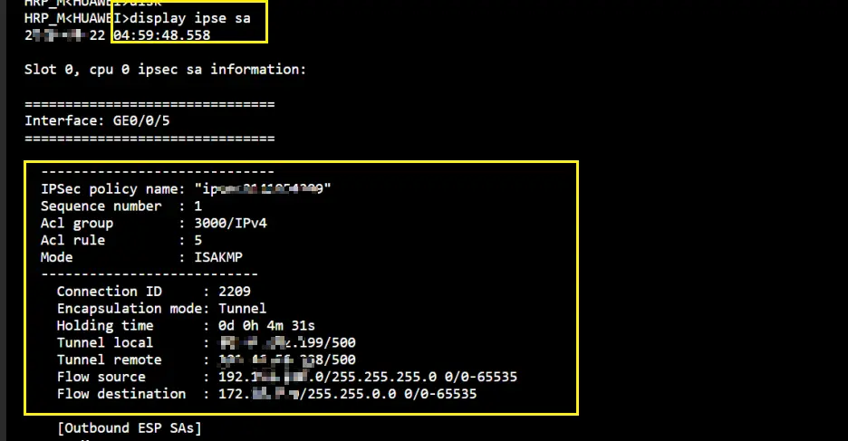 IPsec Migration from Fortinet Firewall to Huawei USG FW 21 110